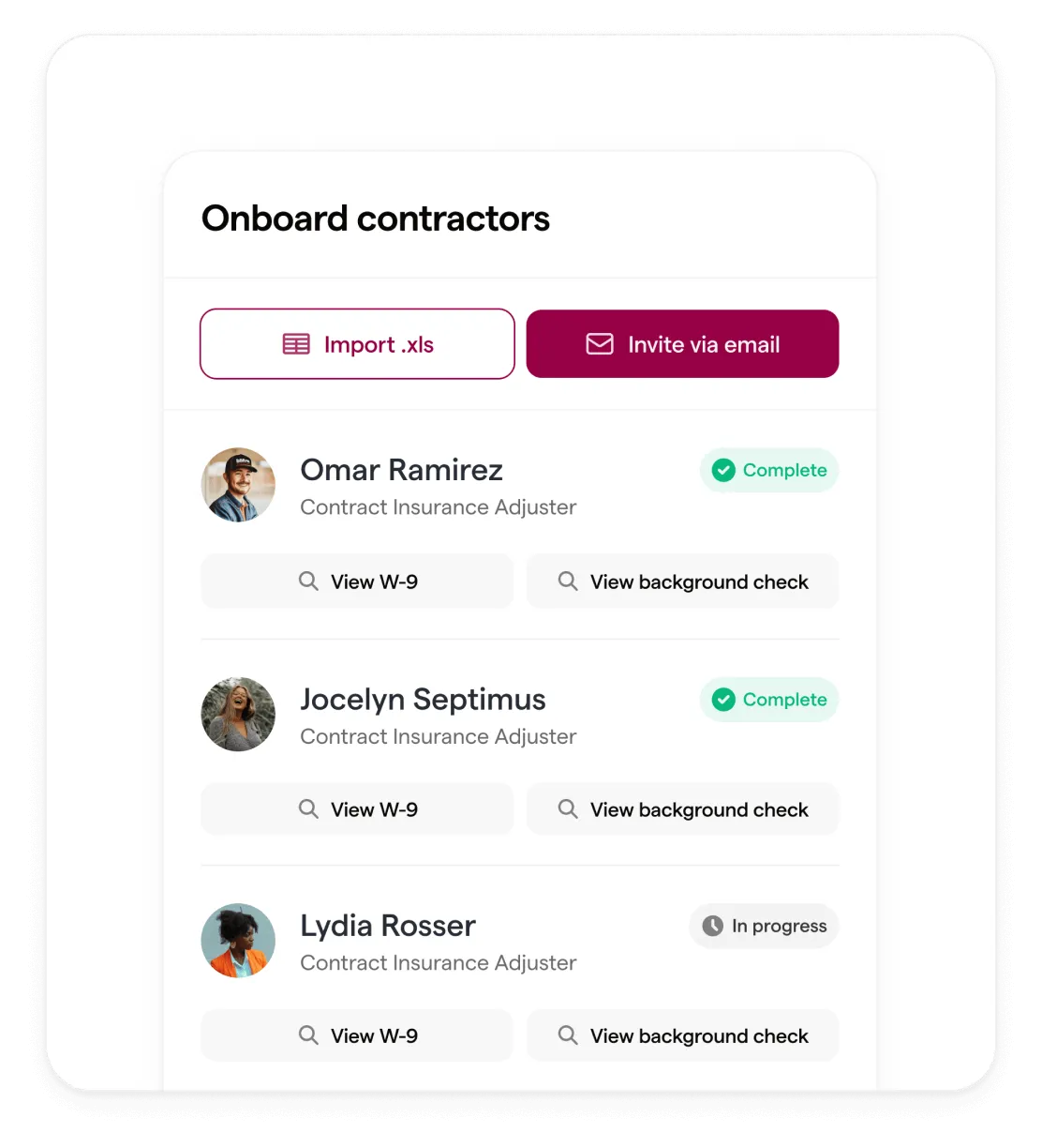 Automated contractor onboarding workflow
